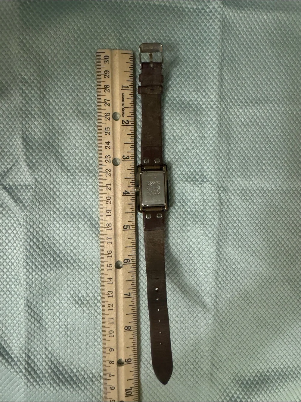 Anne Klein Brown Leather Strap Tortoise Gold-Tone Watch new Battery